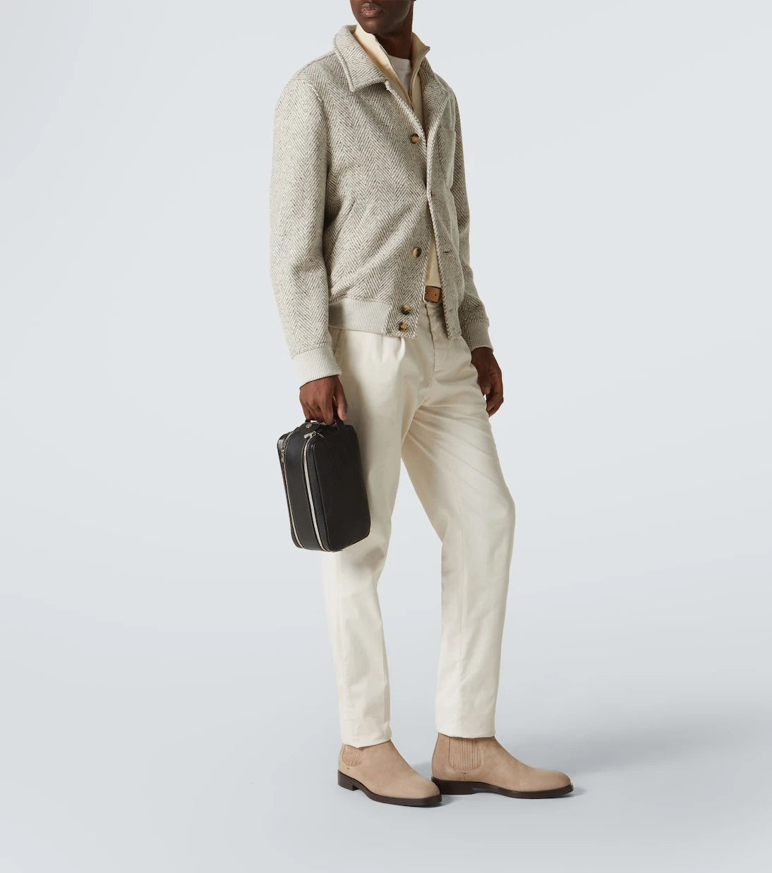Brunello Cucinelli - Leather toiletry bag