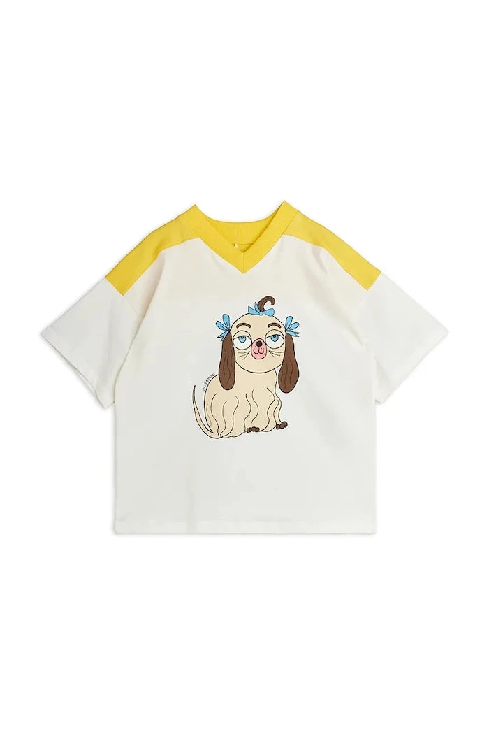 Mini Rodini тениска за деца от памук Dog
