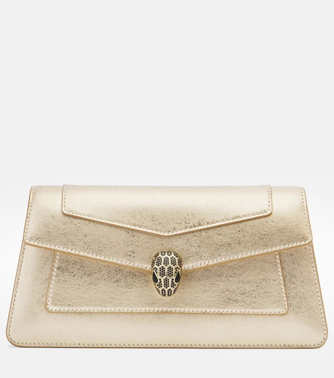Bvlgari - Serpenti Forever metallic leather clutch