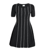 Claudie Pierlot Black Knitted Stripe Mini Dress