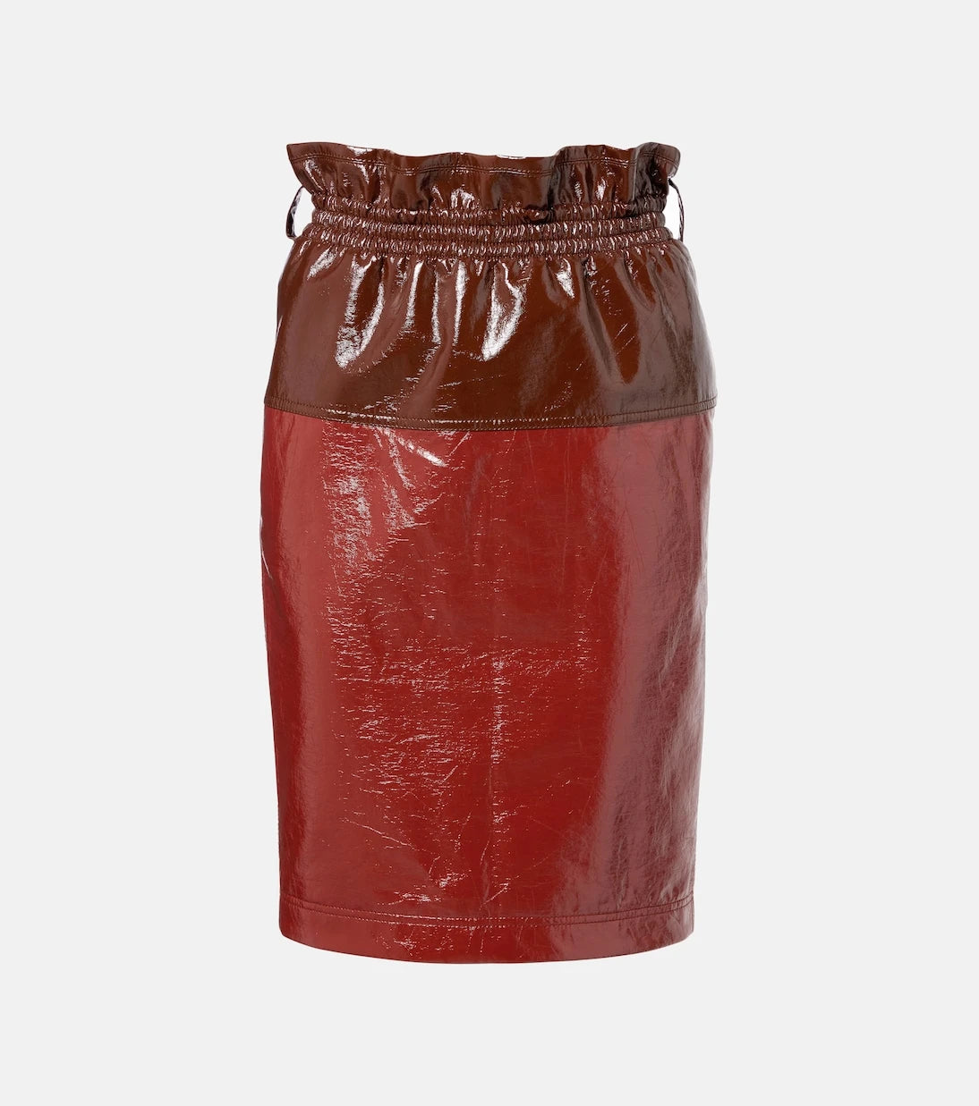 Saint Laurent - Coated cotton pencil skirt