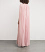 Gaurav Gupta Pink Silk Chiffon Cape Roz Gown