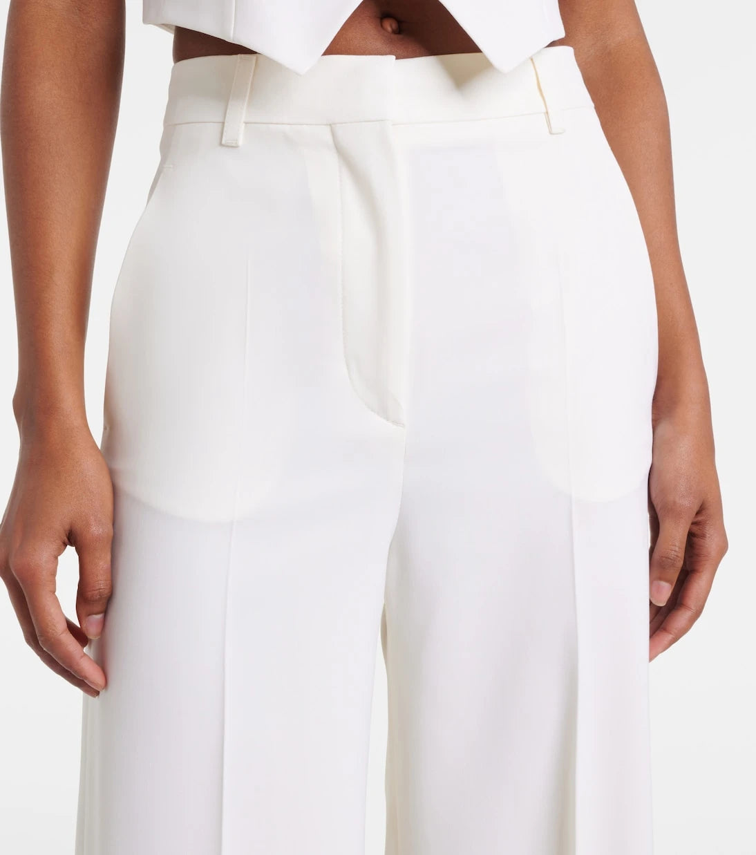 Stella McCartney - High-rise pleated wool wide-leg pants
