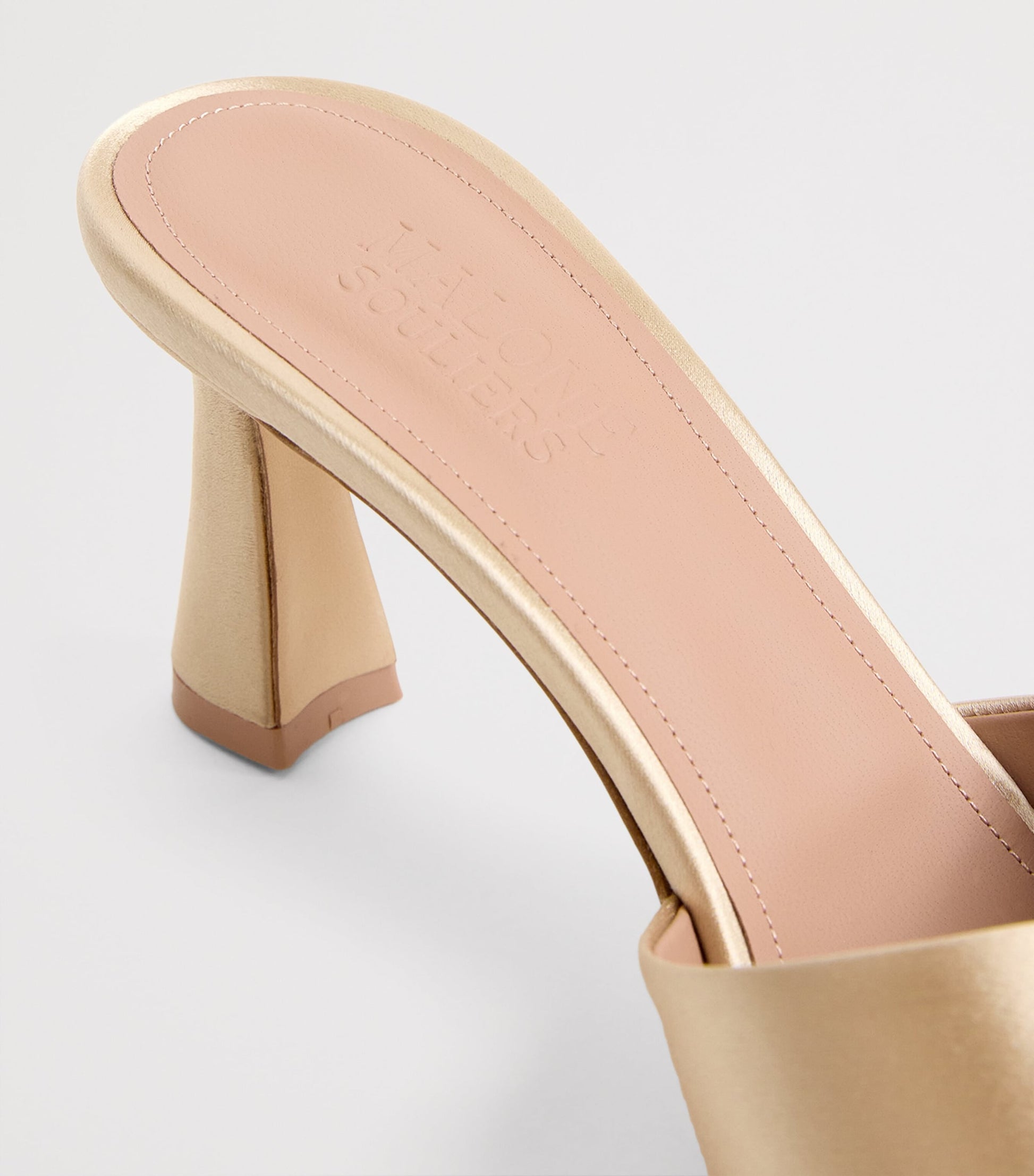 Malone Souliers Metallic Satin Roxanne Mules 70