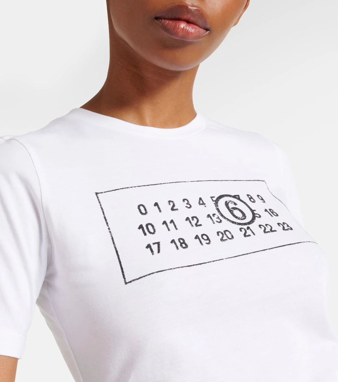 MM6 Maison Margiela - تي شيرت جيرسي قطني مطبوع