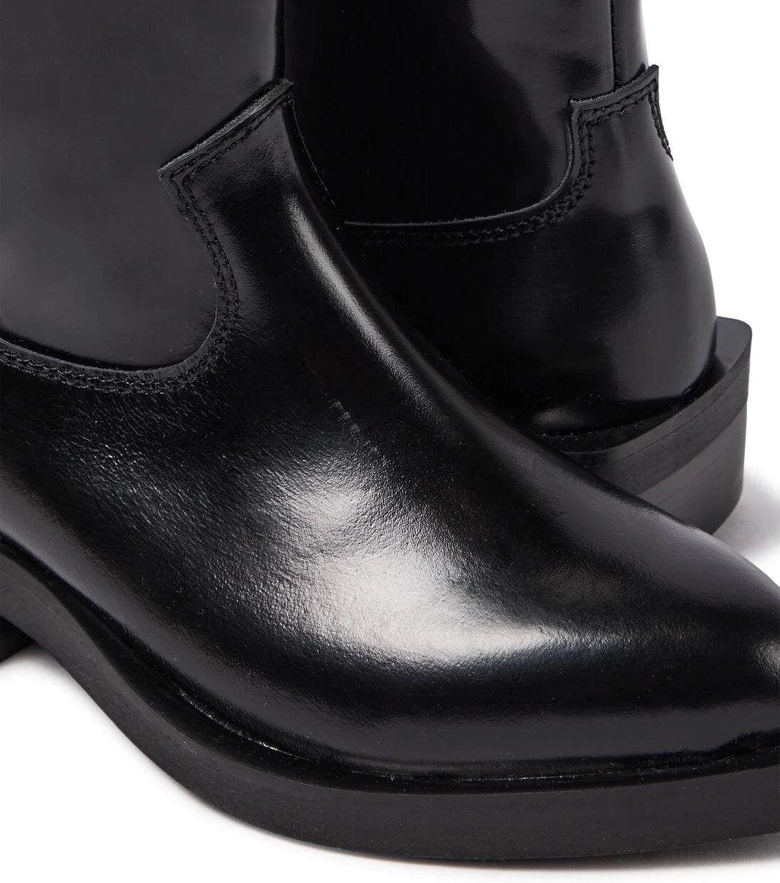 Moschino Kids - Logo patent leather cowboy boots