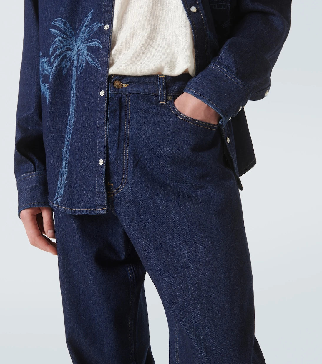 Alanui - Jungle printed straight jeans