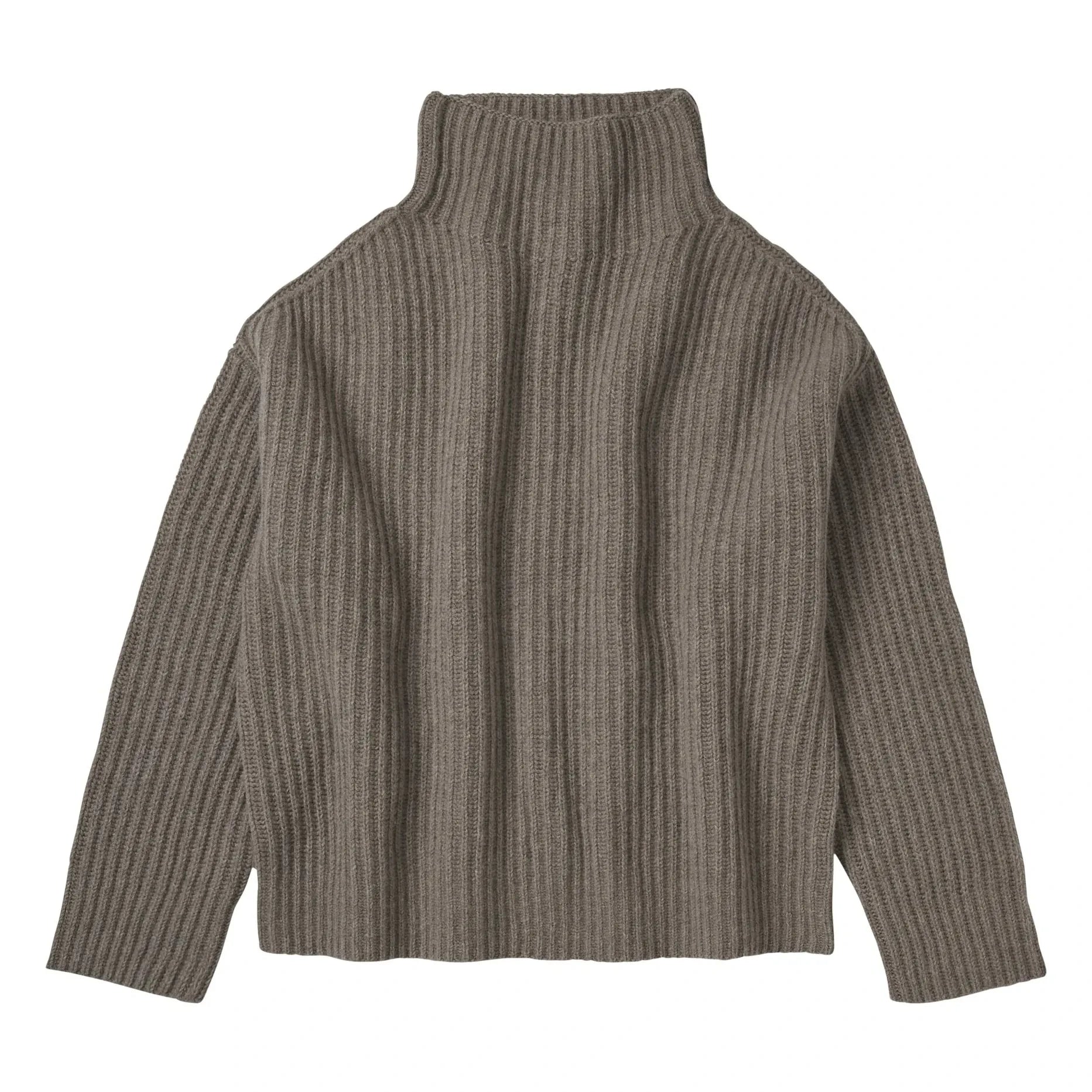 FUB - Rib Lamb Wool Sweater - Women's Collection | Beige