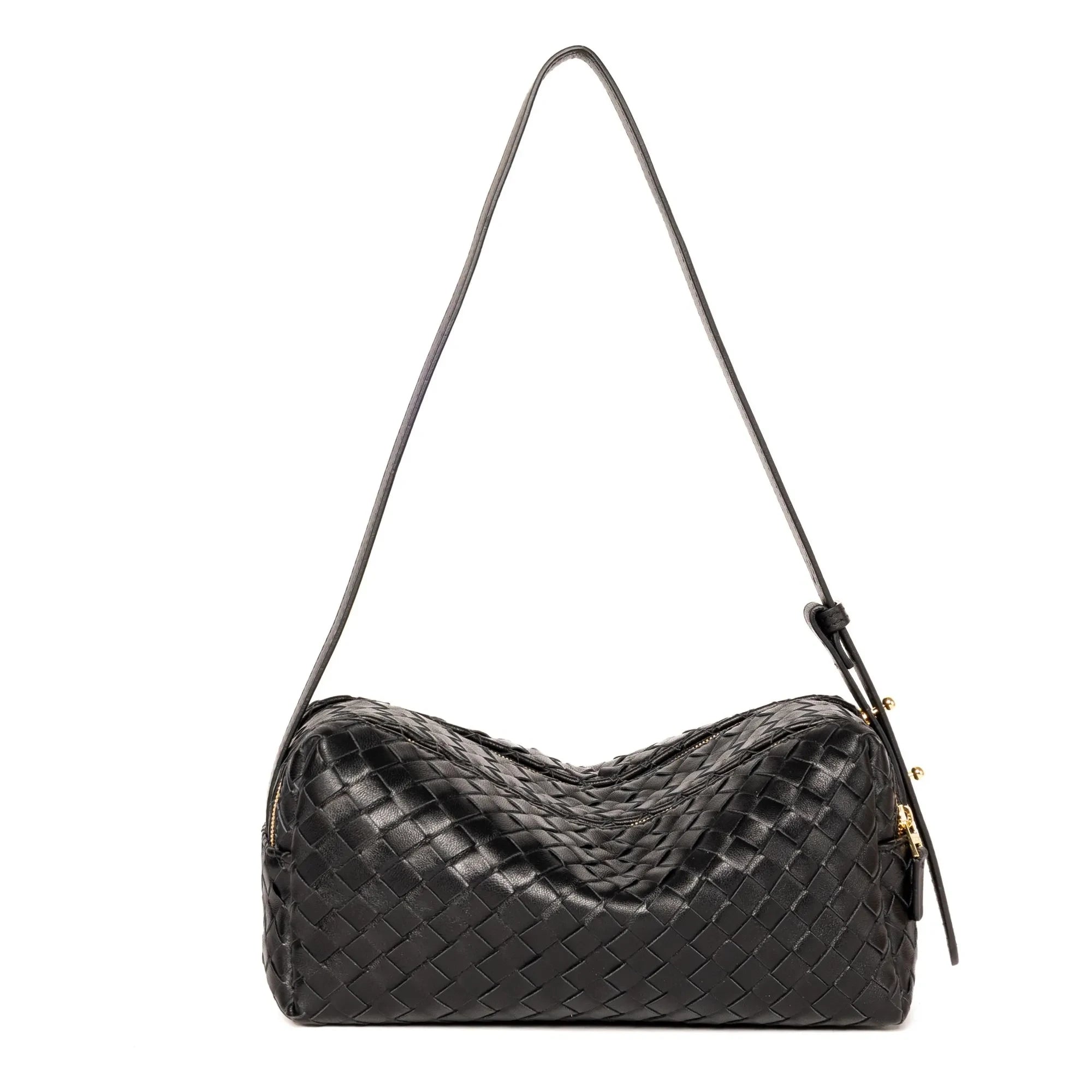 Elleme - Braided Leather Pencil Bag | Black