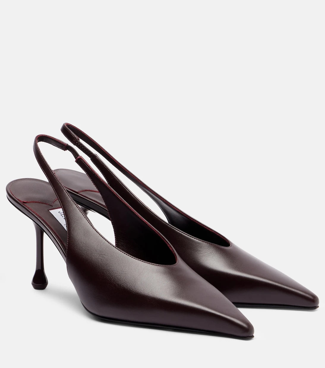 Jimmy Choo - Isa 80 leather slingback pumps