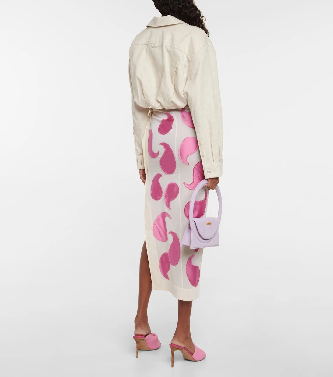 Jacquemus - La Jupe Draggiu appliquéd midi skirt