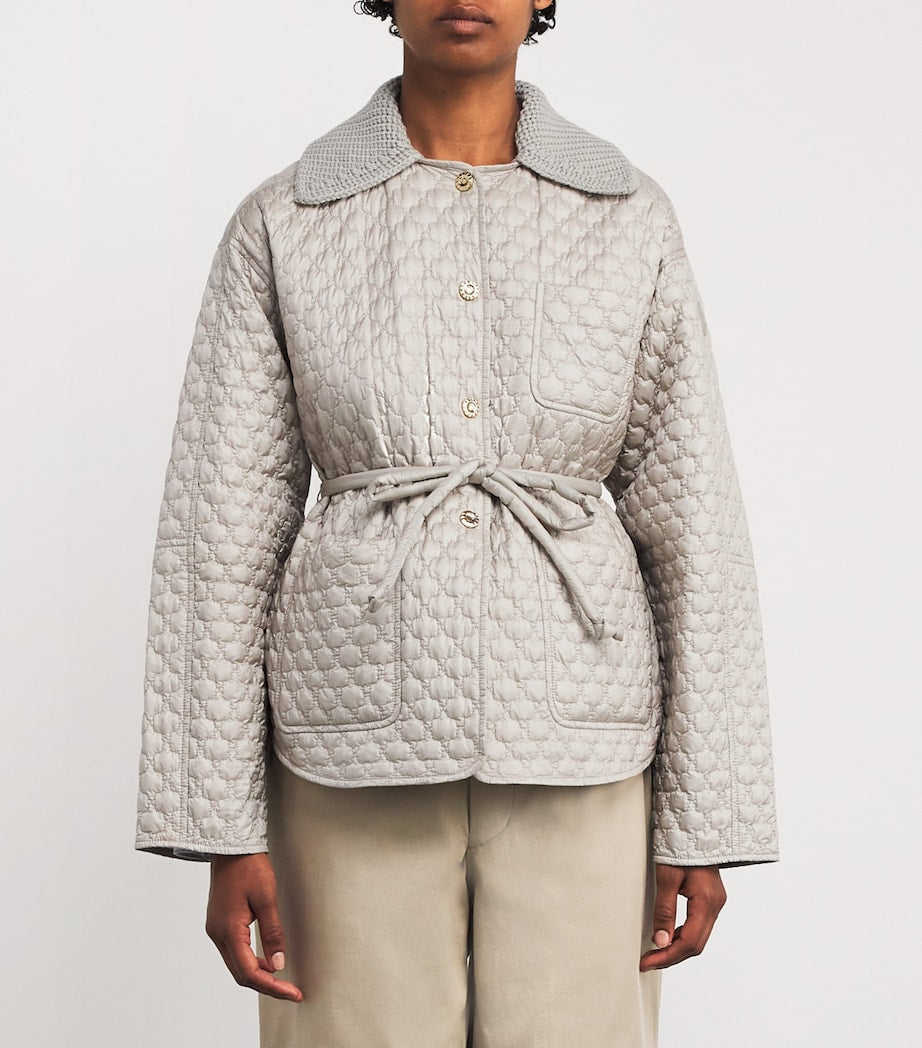 Moncler Brown Down Water-Repellent Belted Raray Jacket