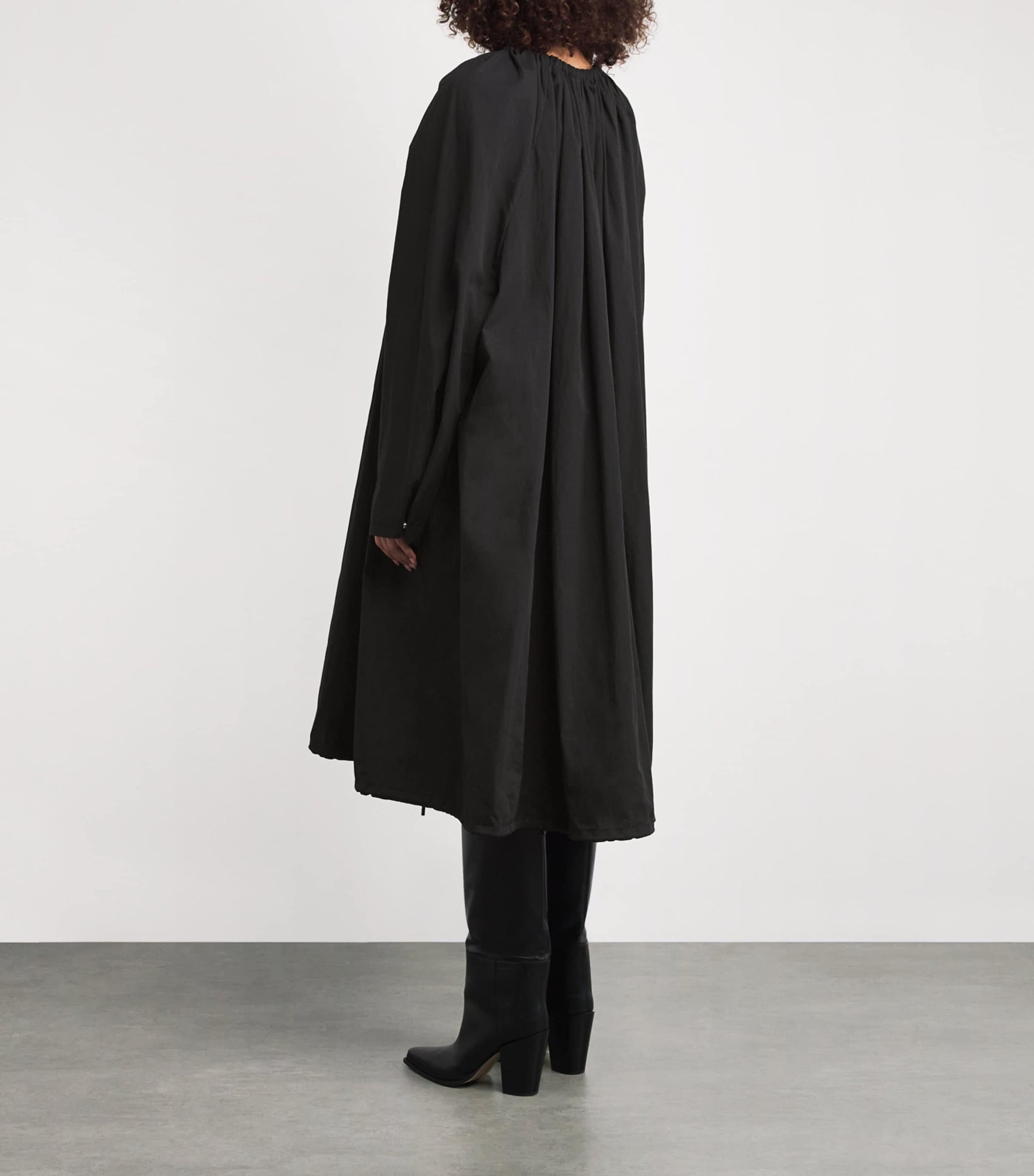 Toteme Black Gathered Parachute Coat