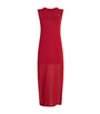 Loulou de Saison Red Stretch-Cotton Ada Midi Dress