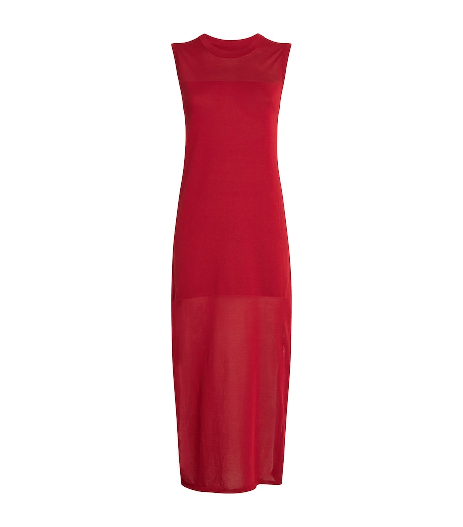 Loulou de Saison Red Stretch-Cotton Ada Midi Dress
