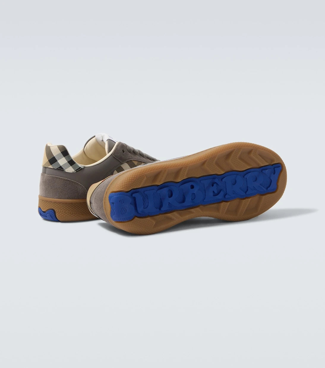 Burberry - Terrace leather and suede sneakers