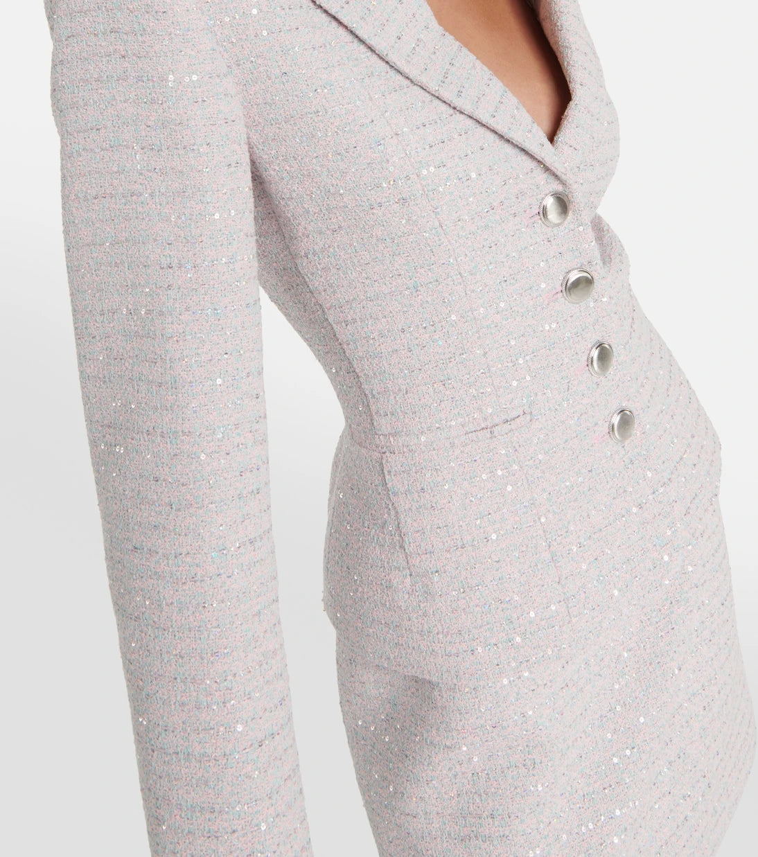 Alessandra Rich - Sequined single-breasted tweed blazer