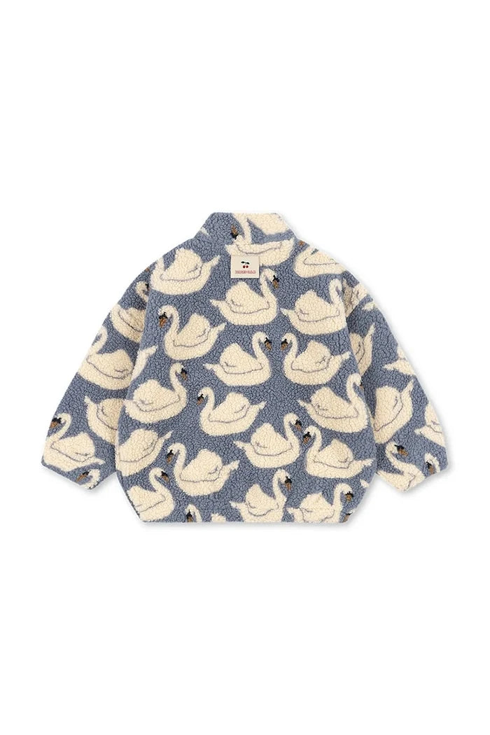 Konges Sløjd çocuk polar ceket JODY TEDDY JACKET GRS