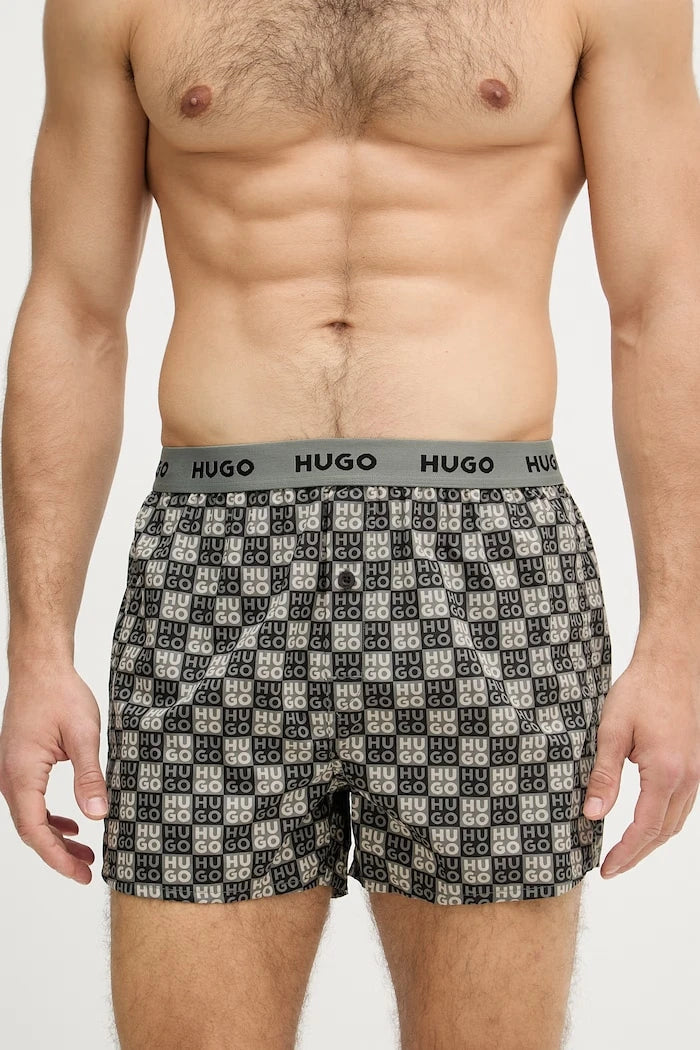 HUGO erkek pamuklu rahat boxer WOVEN BOXER TRIPLET 3'lü
