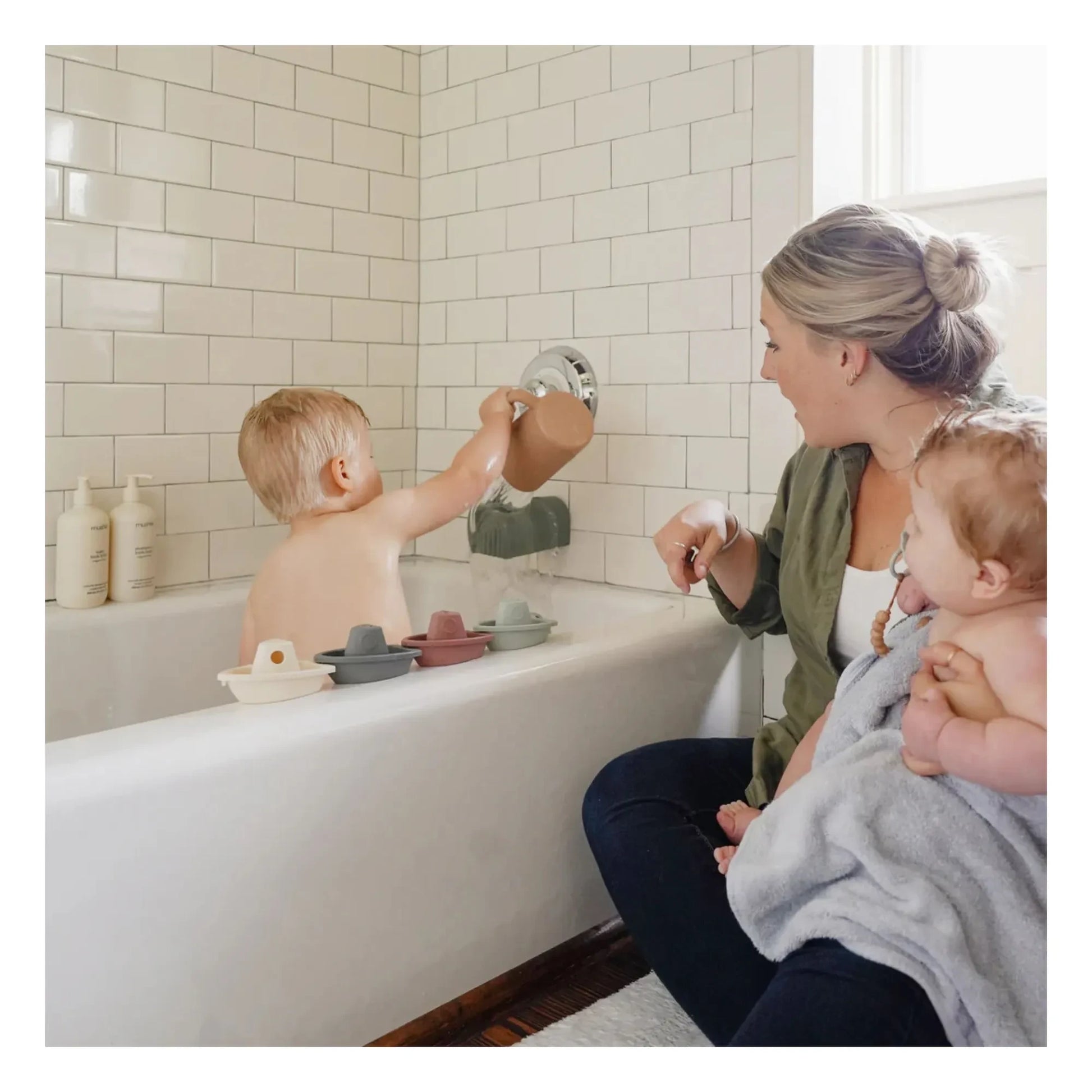Mushie - Bateaux bath toys - Set of 5