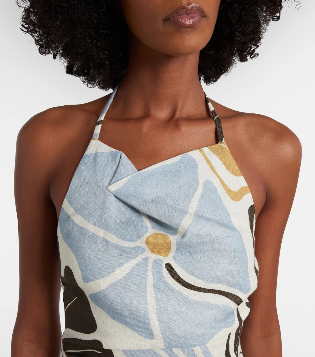 SIR - Lola floral linen midi dress