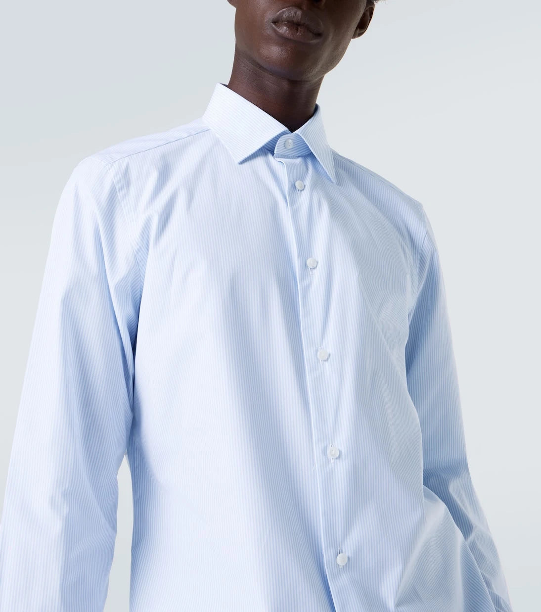 Zegna - قميص قطني مخطط
