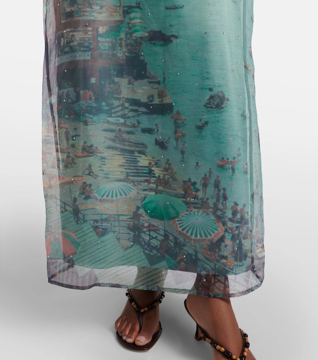 Staud - Amara embellished organza maxi dress