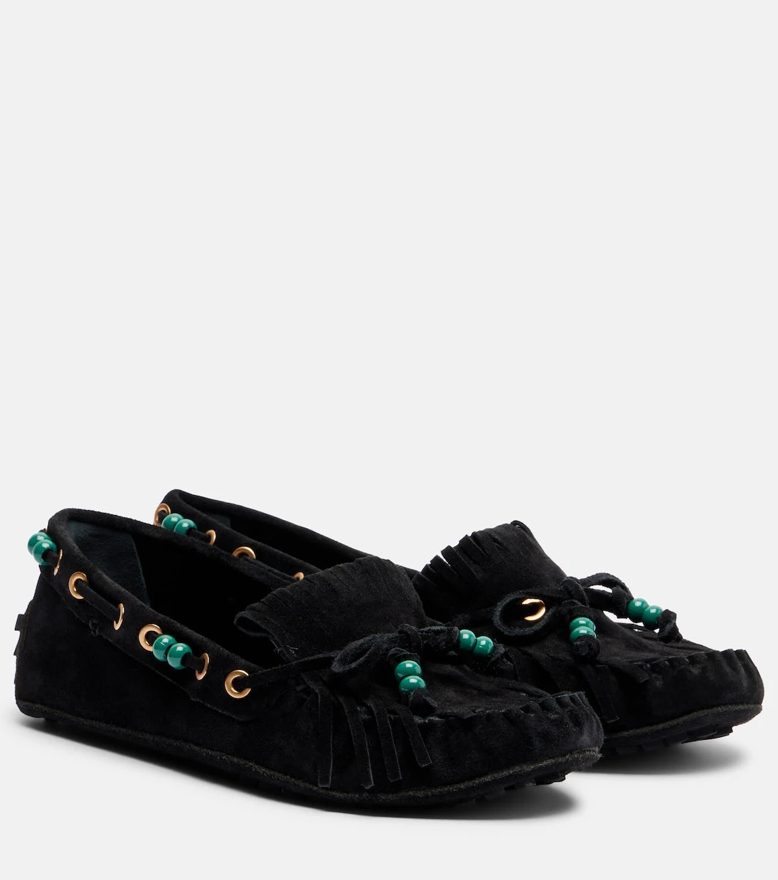 Farm Rio - Beaded suede boat shoes