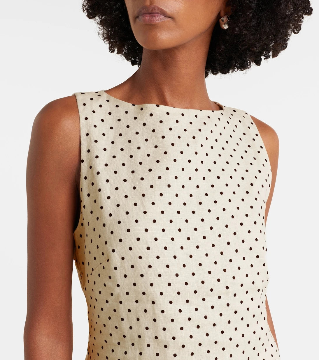 Faithfull - Iria polka-dot linen minidress