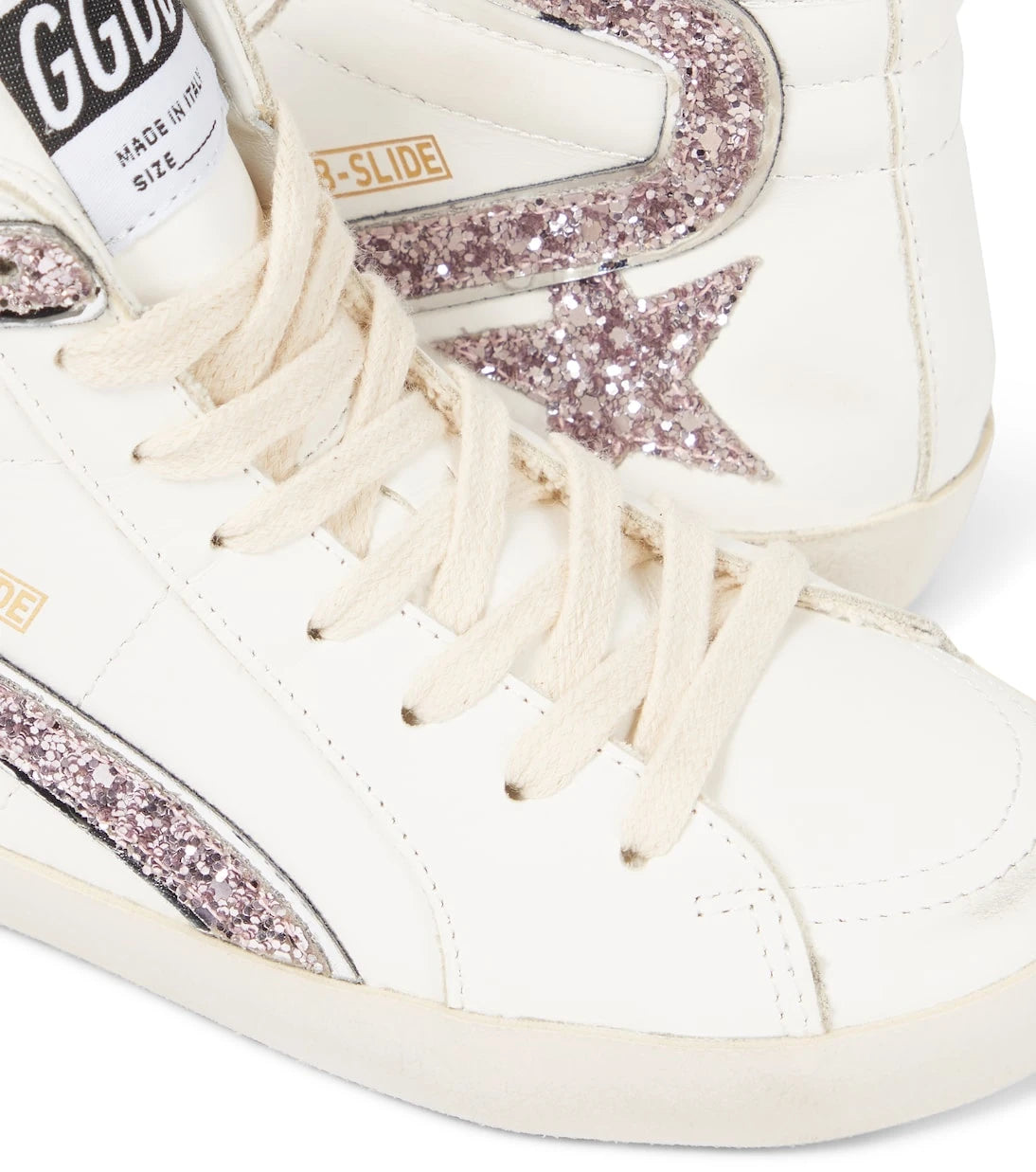 Golden Goose Kids - أحذية رياضية جلدية لامعة