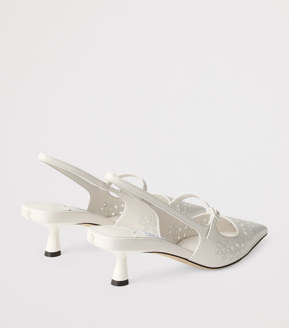 Didi 45 Leather Slingback Pumps LATTE