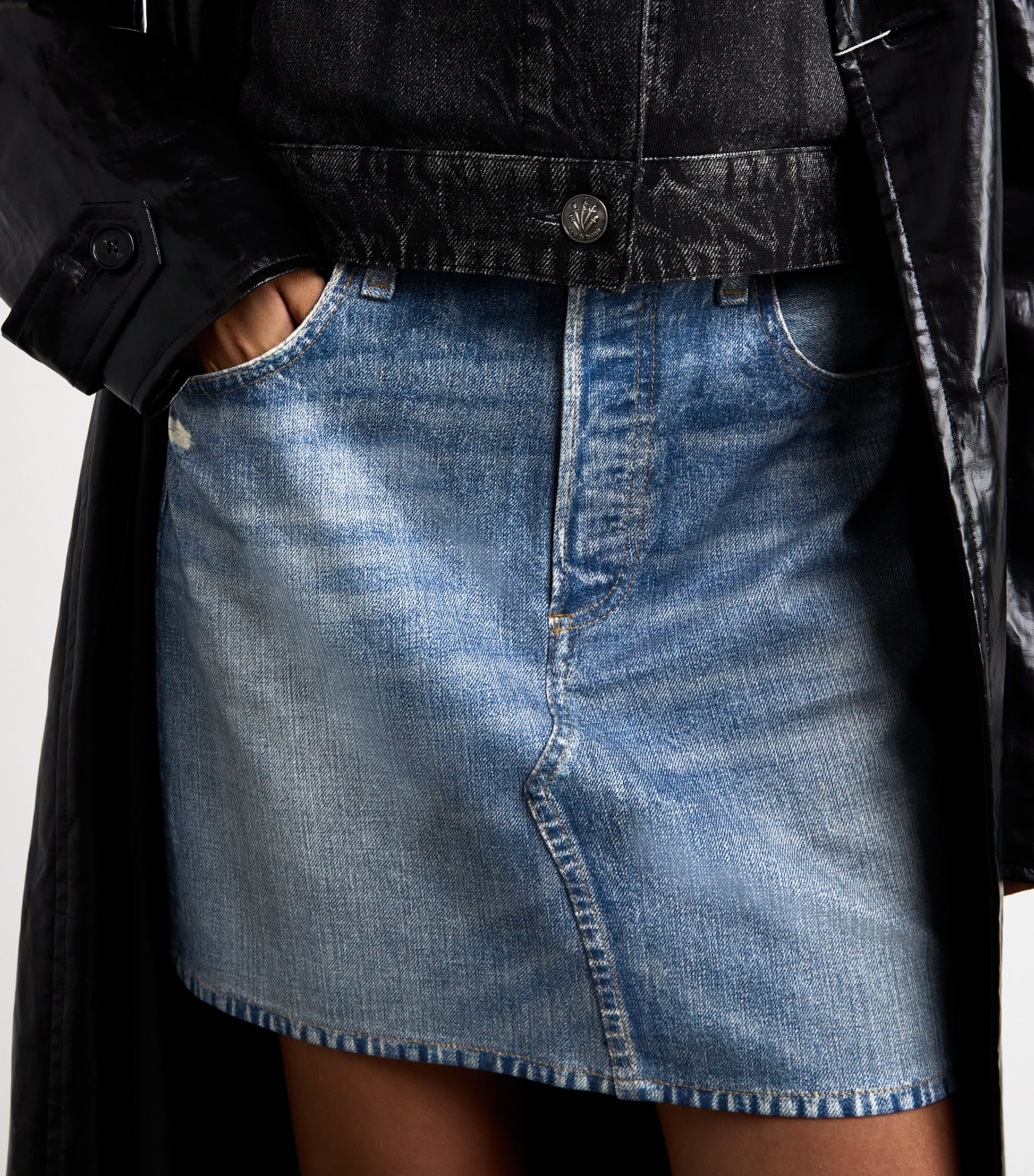 Blue Miramar Mini Skirt