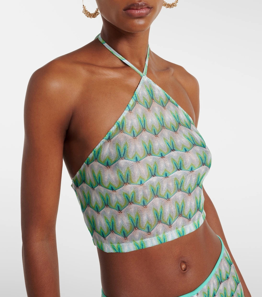 Missoni - Halterneck crop top