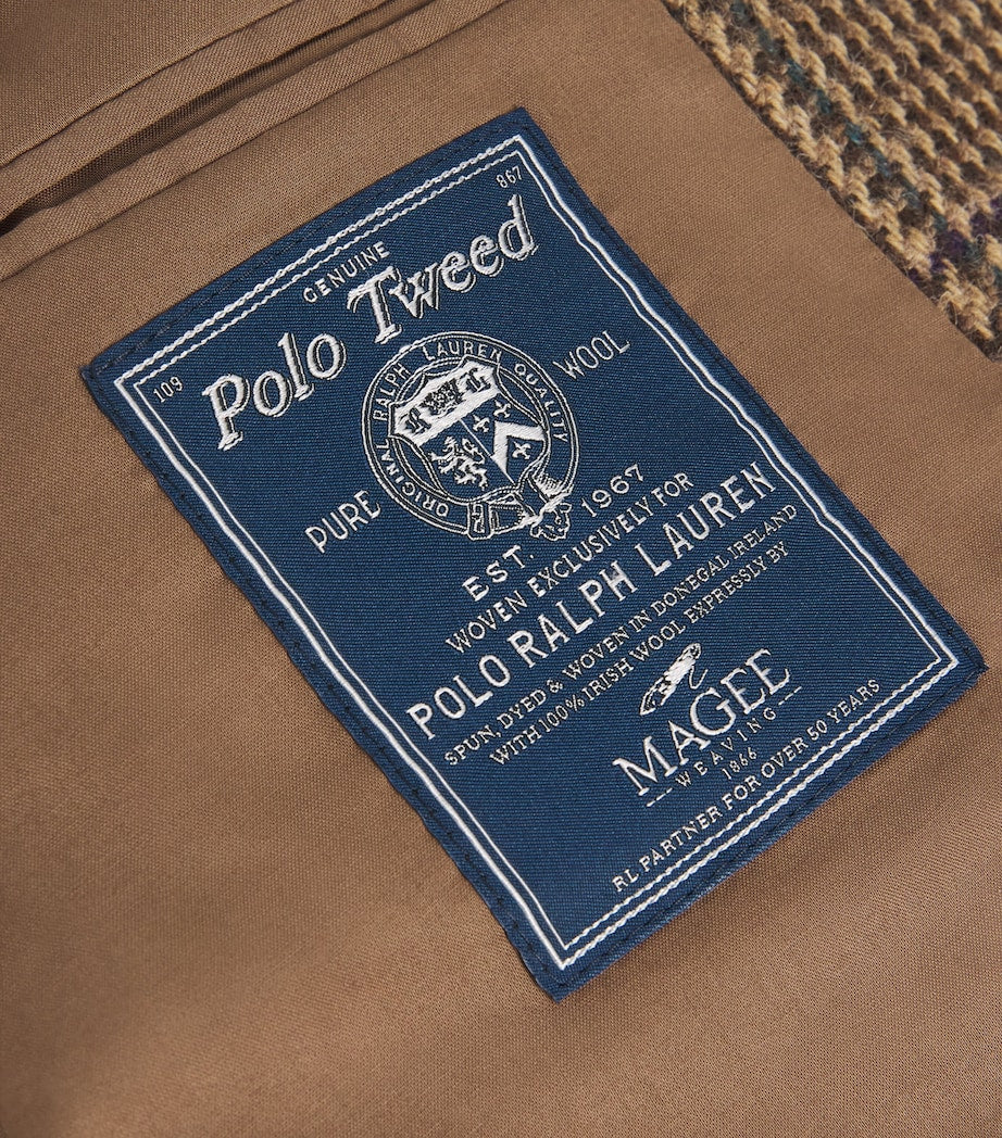 Polo Ralph Lauren Brown Wool Glen Plaid Blazer