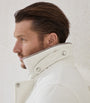 White Cashmere Aviator Jacket