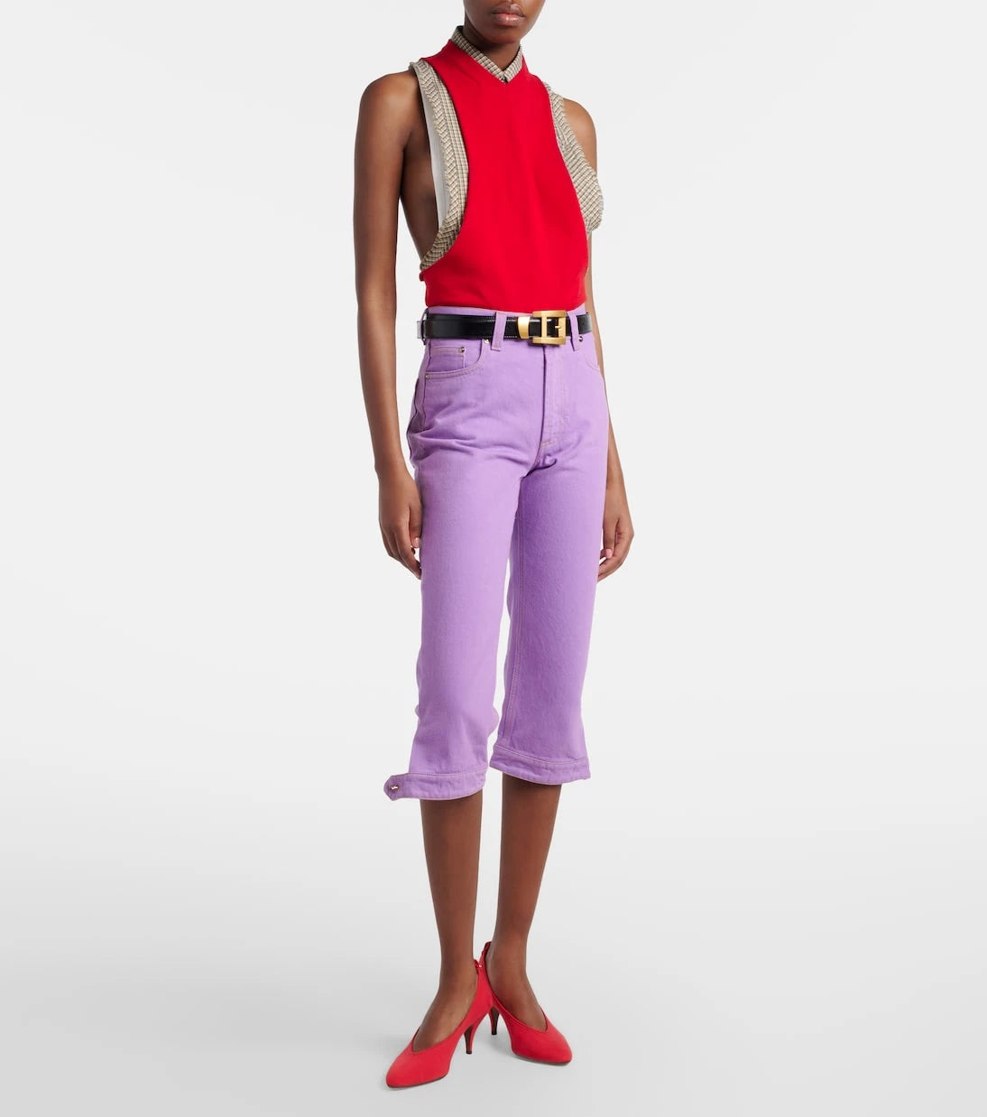 Versace - Cotton-blend jersey tank top