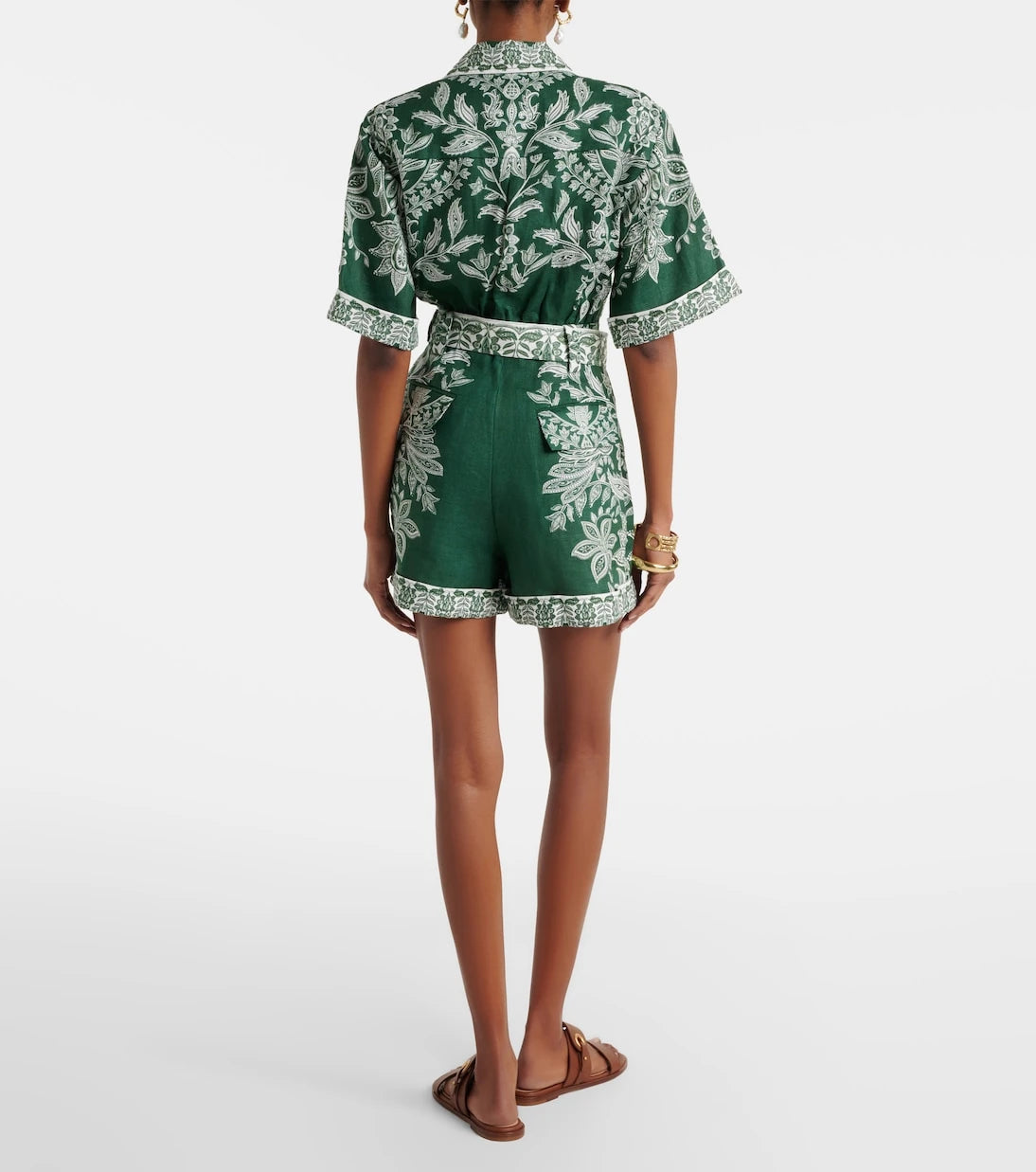 Farm Rio - Miranda printed linen romper