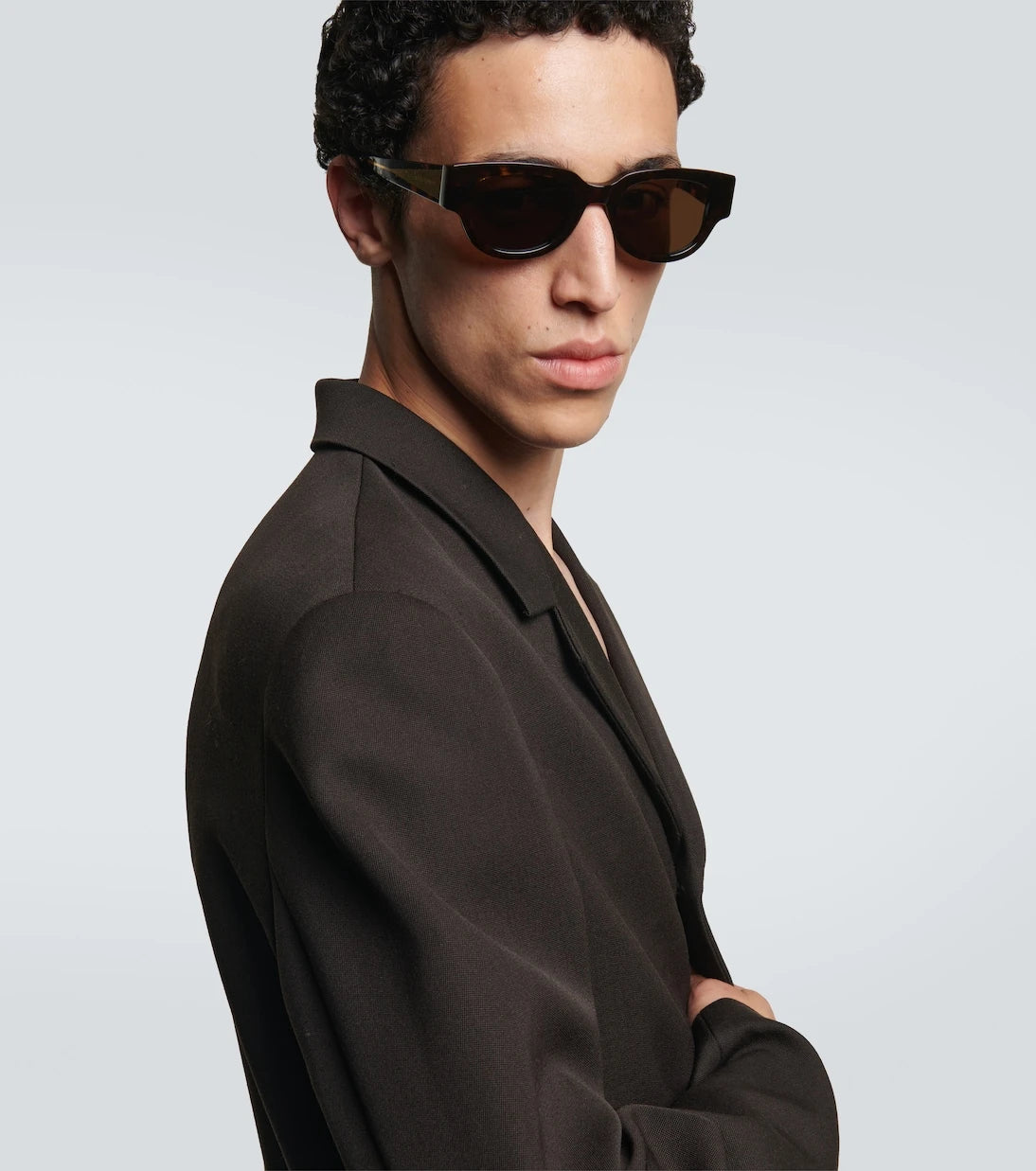 Bottega Veneta - Tortoiseshell oval sunglasses