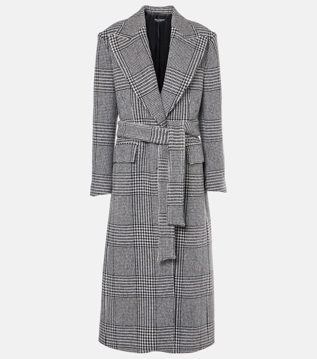 Dolce&Gabbana - Houndstooth wool-blend coat