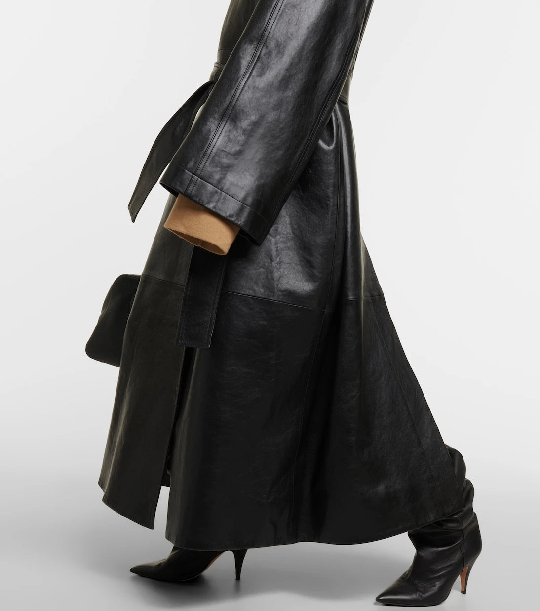 Khaite - Minnie oversized leather trench coat