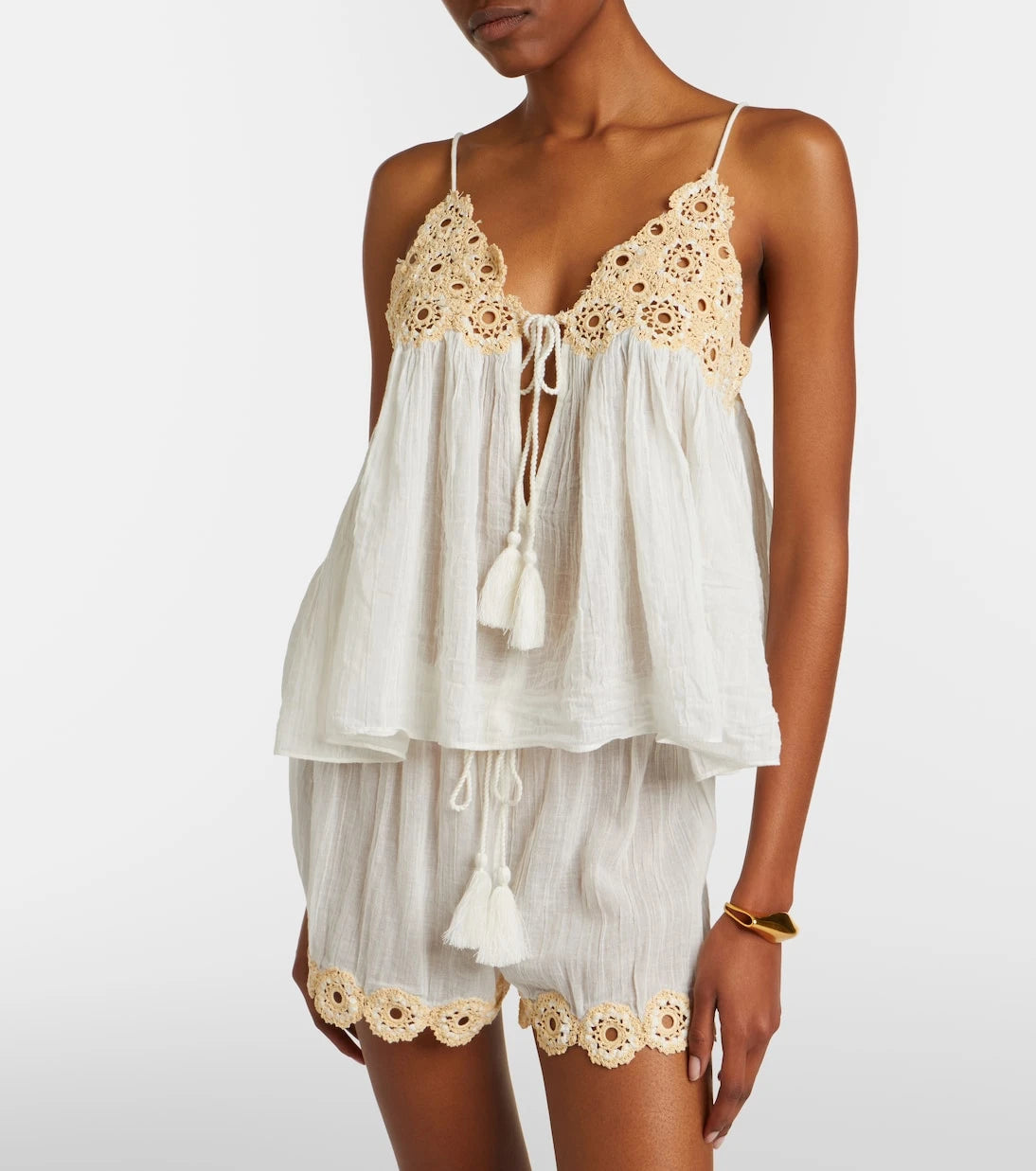 Ulla Johnson - Alessia crochet-trimmed cotton gauze top