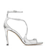 Jimmy Choo Silver Azia 95 Leather Heeled Sandals