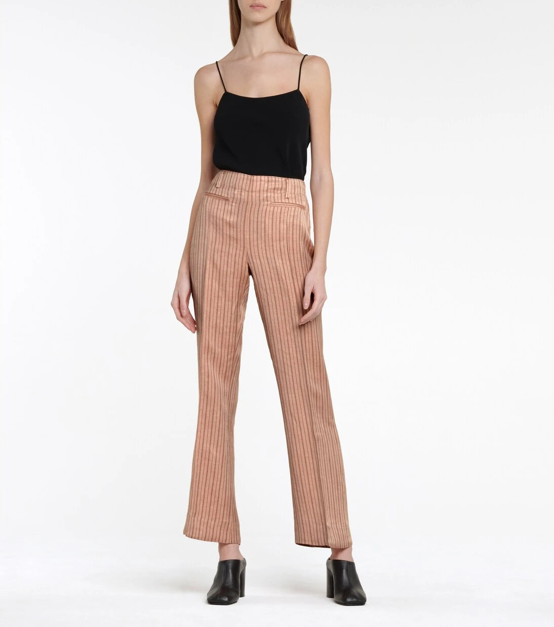 Acne Studios - High-rise straight linen-blend pants