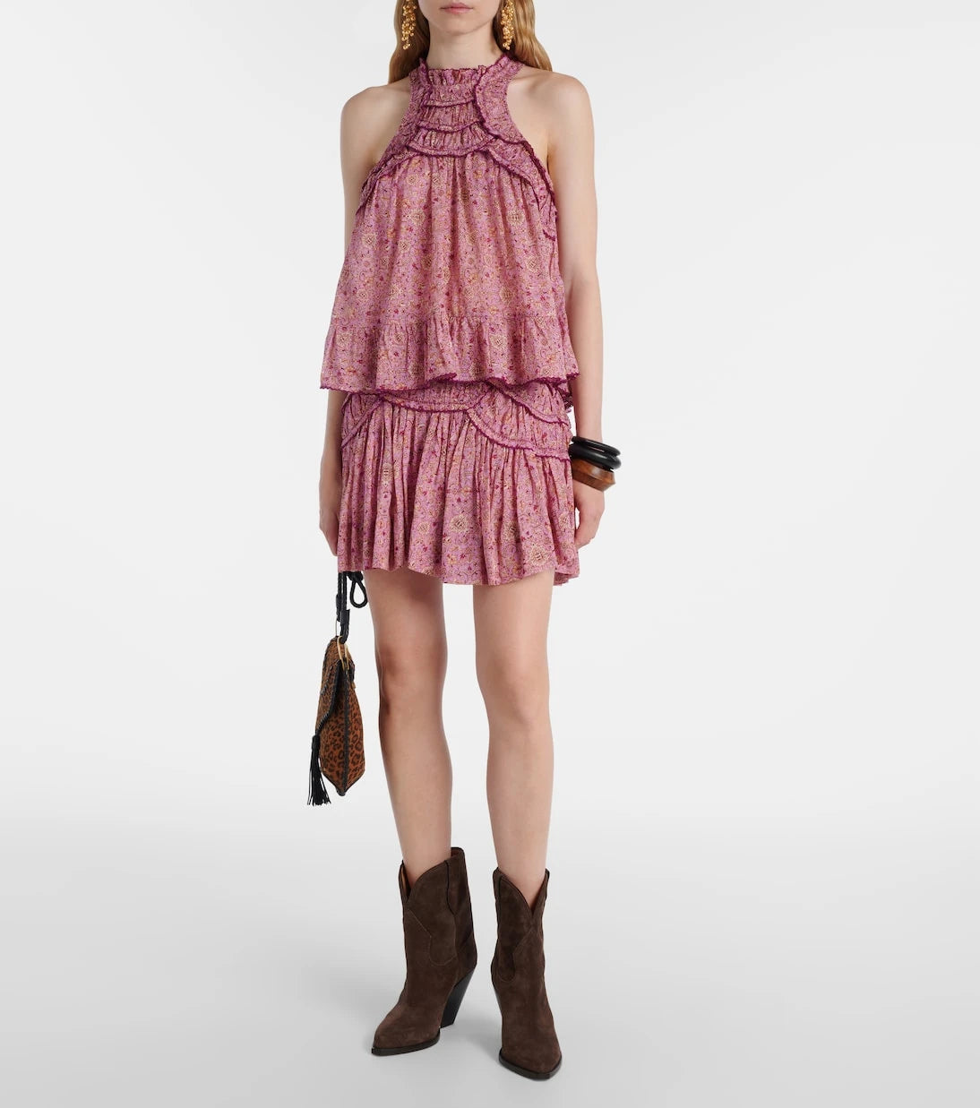 Marant Etoile - Carlee printed ruffled cotton blouse