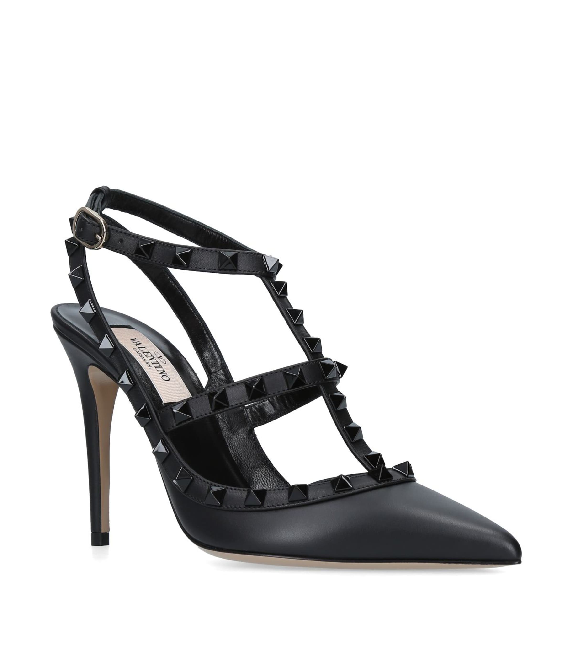 Valentino Garavani Multi Leather Rockstud Heels 100