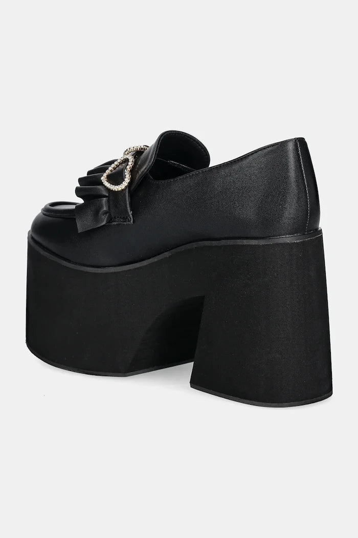Koi Footwear Dark Delights Chunky Heart Kalın Topuklu Ayakkabı