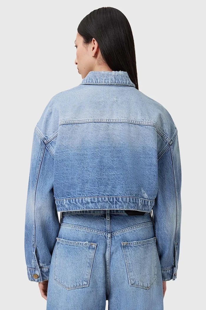 Дънково яке AllSaints AKI CROSSOVER