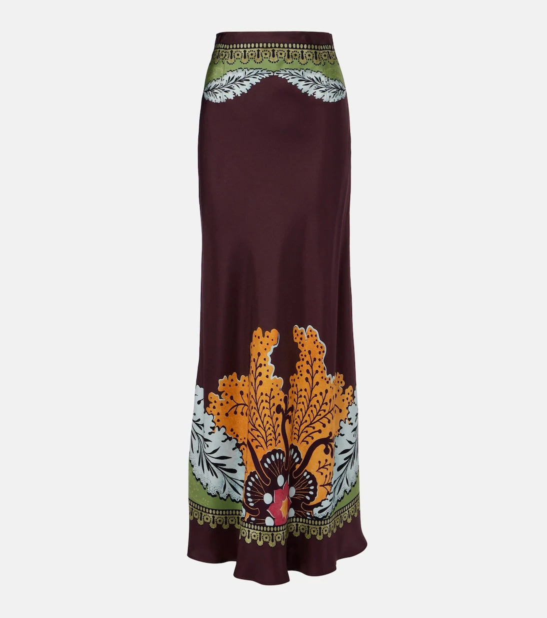 La DoubleJ - Sleek Placée silk maxi skirt