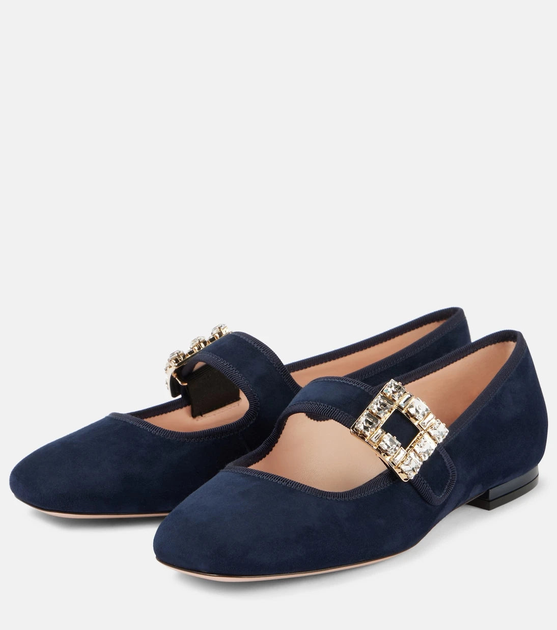 Roger Vivier - Très Vivier suede Mary Jane flats
