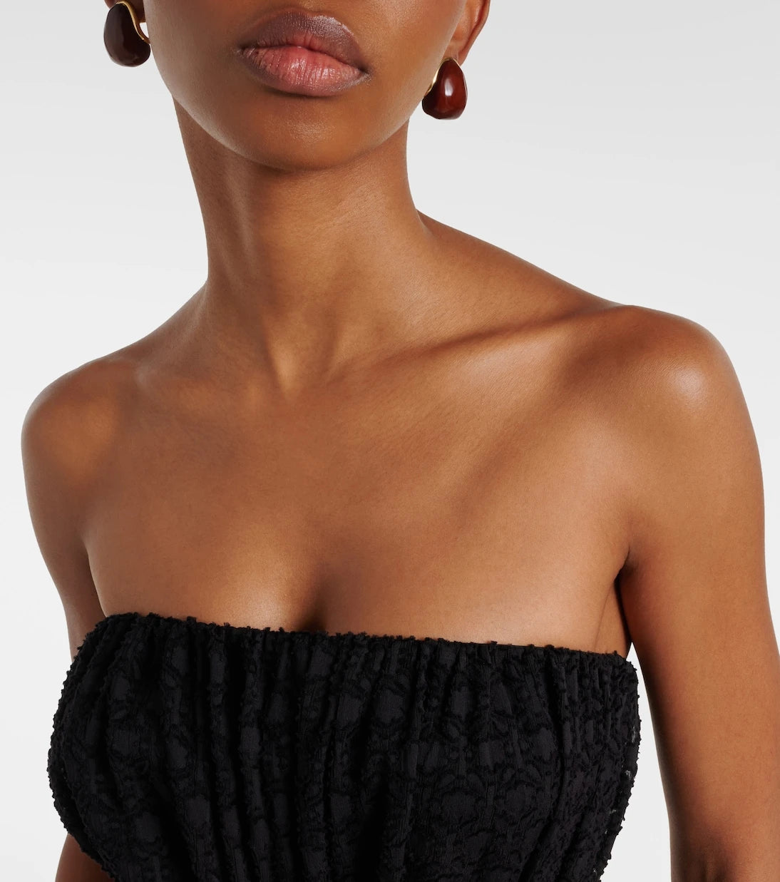 Eres - Evening silk and cotton jacquard jumpsuit